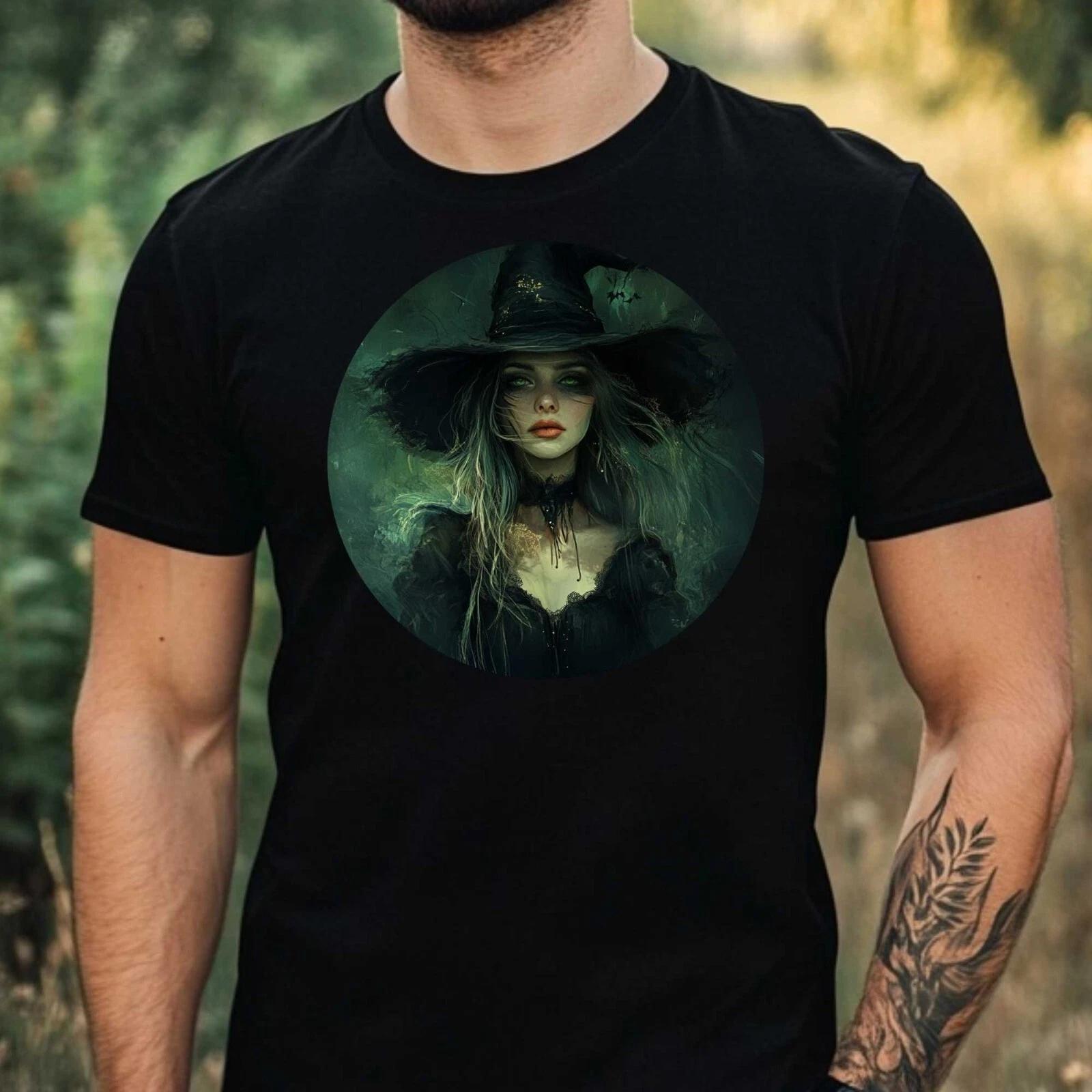 T-Shirt Herren Gruselige Hexe Motiv Baumwolle Größe XS bis 5XL XXXL