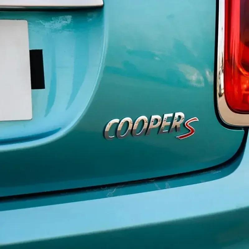 For Mini S Logo Rear Trunk Letters Emblem Badge Car Sticker Decals for Cooper S R50 R52 R53 R56 R60 Car Accessories