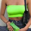 Off Shoulder Sleeveless Exposed Navel Tube Top Summer Sexy Chest Wrap Crop Top Female Clothing