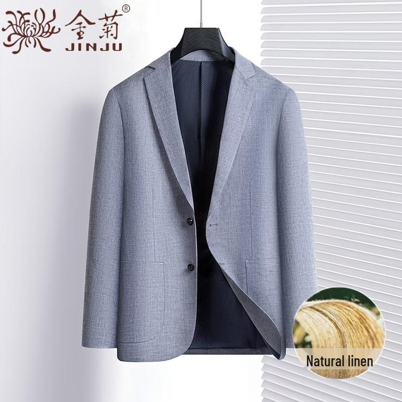 

Мужской пиджак в стиле business casual из смесовой льняной ткани 3XL/190