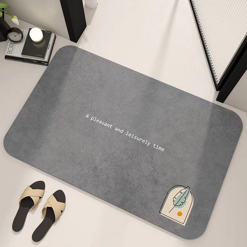 

Диатомовая грязь впитывающий коврик для пола в ванной, туалет, коврик для пола быстросохнущий нескользящий коврик для двери ванной, коврик для душа с быстрым высыханием 40X60cm 15.7X23.6in