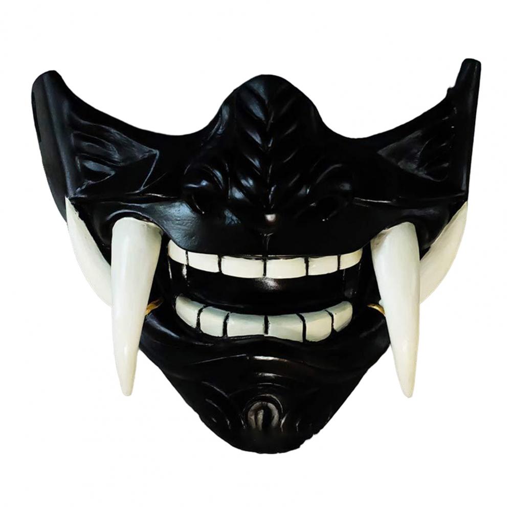 Halloween Cosplay Airsoft Maske Schutzmode Halbgesichtsmaske Prajna Hannya Maske Japanische Samurai Dämon Party Dekor