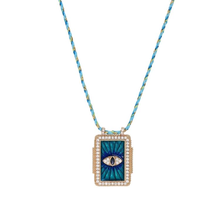 Chic Tarot Card Designs Necklace Adjustable Length Tarot Symbolic Card Pendant Necklace for Daily and Party Wear