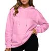 Women's Casual Loose Sports Drop Shoulder Sleeves Smooth Panel Hoodie Sweatshirt