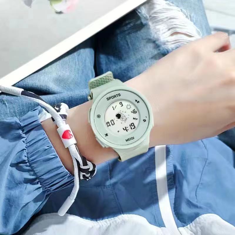 Electronic Watch, Round Dial, Calendar Week Luminous Light Alarm Clock