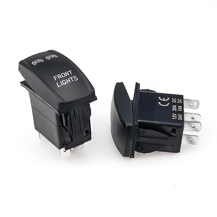 15A 24V LED Doppel-Licht Wippschalter für Yacht-, Bus- und Reisebus-Umbau