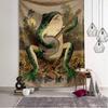 1pc Retro Frog Tapestry, Banjo-Playing Animal 2D Print Decor, Polyester Material, All-Season for Bedroom Living Room Wall