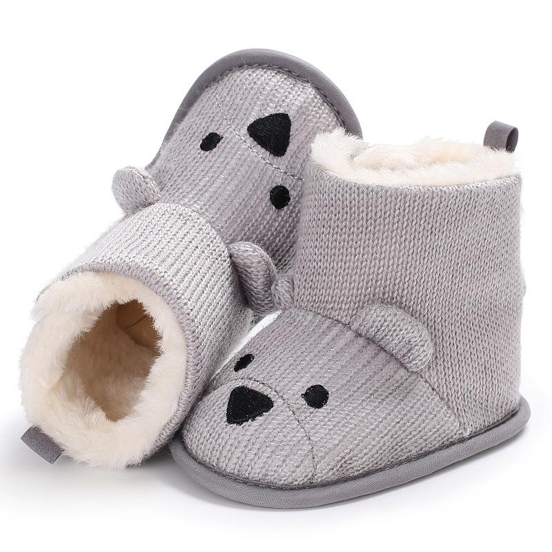 Woolen Baby Bear Soft Sole Booties