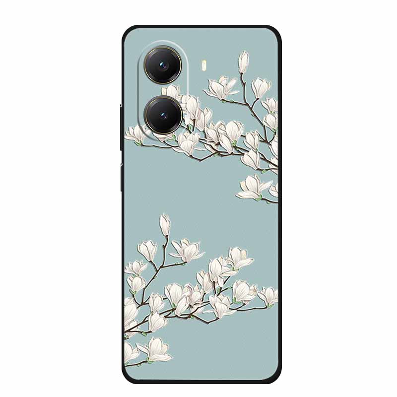 For Xiaomi POCO X7 Pro Case X7Pro 3D Relief Emboss Flowers Black Silicone Soft Back Cover Case For Redmi Turbo 4 Case Turbo4 Bag