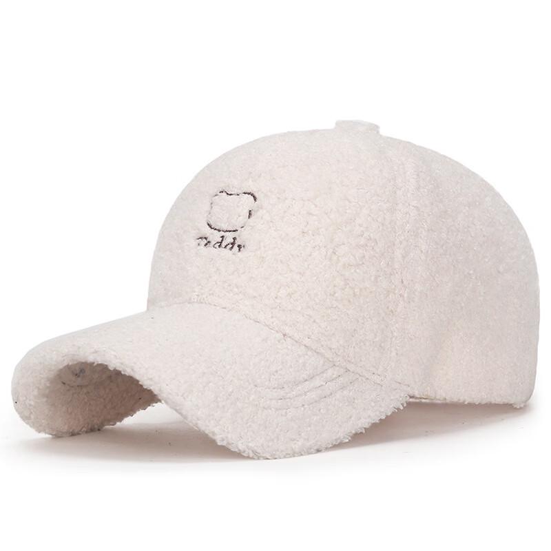 ZHENYUEQI Versatile Lamb Wool Baseball Cap Adjustable