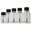 5/10/15/20/30ml Plastic Nail Polish Bottles Touch Up Refillable Liquid Jars Leakproof Storage With Brush Cap DIY Crafts Containe
