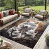 Ulfamiljmönster Area Matta Lämplig för Vardagsrum Sovrum Gård Dekoration Stor yta Matta Utomhusmattor