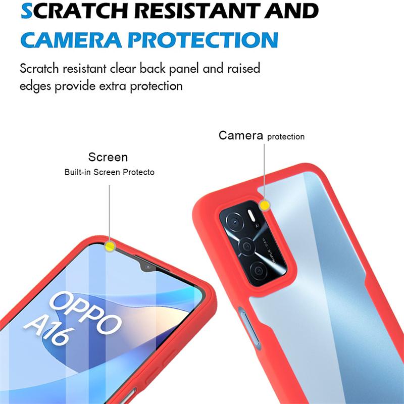 360 Full Clear Shockproof Back Cover For Oppo A16 A16s A54s Case Screen Camera Protection Phone Cases for OppoA16 A 54s Funda