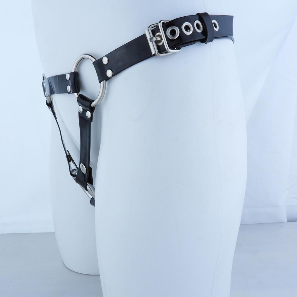 FRRK Adjustable Chastity Lock Belt with Elastic Buttons for Outing Wear
