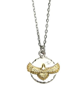 TMT Coin Eagle Necklace (TACF2103) In Brass, Silver, FR