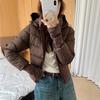 Light cotton-padded clothes Women's short hooded slim-fitting and thin jackets New winter warm cotton-padded clothes
