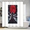 Japanese Wave Moon Samurai Shower Curtain Washoku Art Tapestry Bathroom Decor Japanese Style Home Decor Vintage Aesthetic Room D