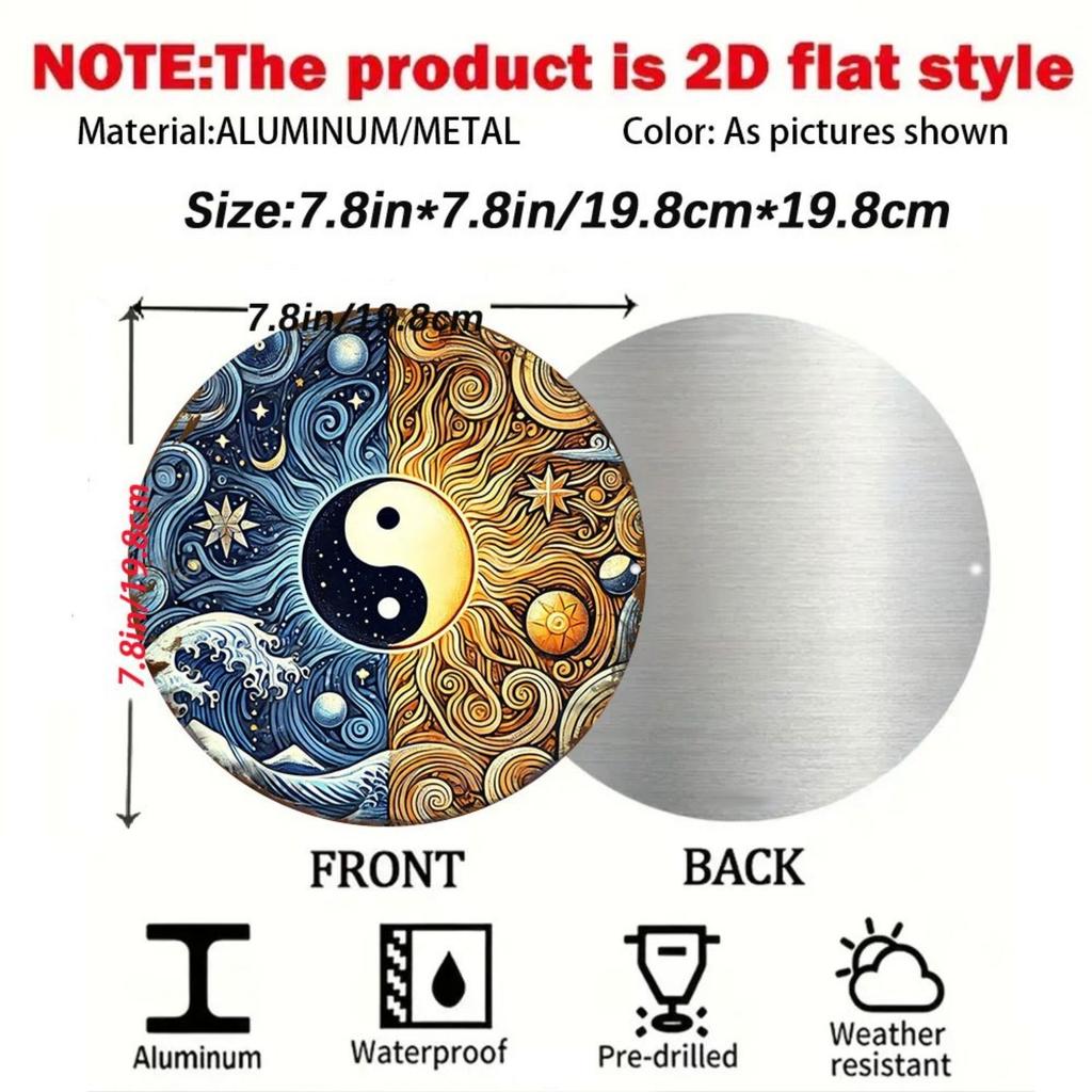 2D Flat Metal Wall Sign Decor