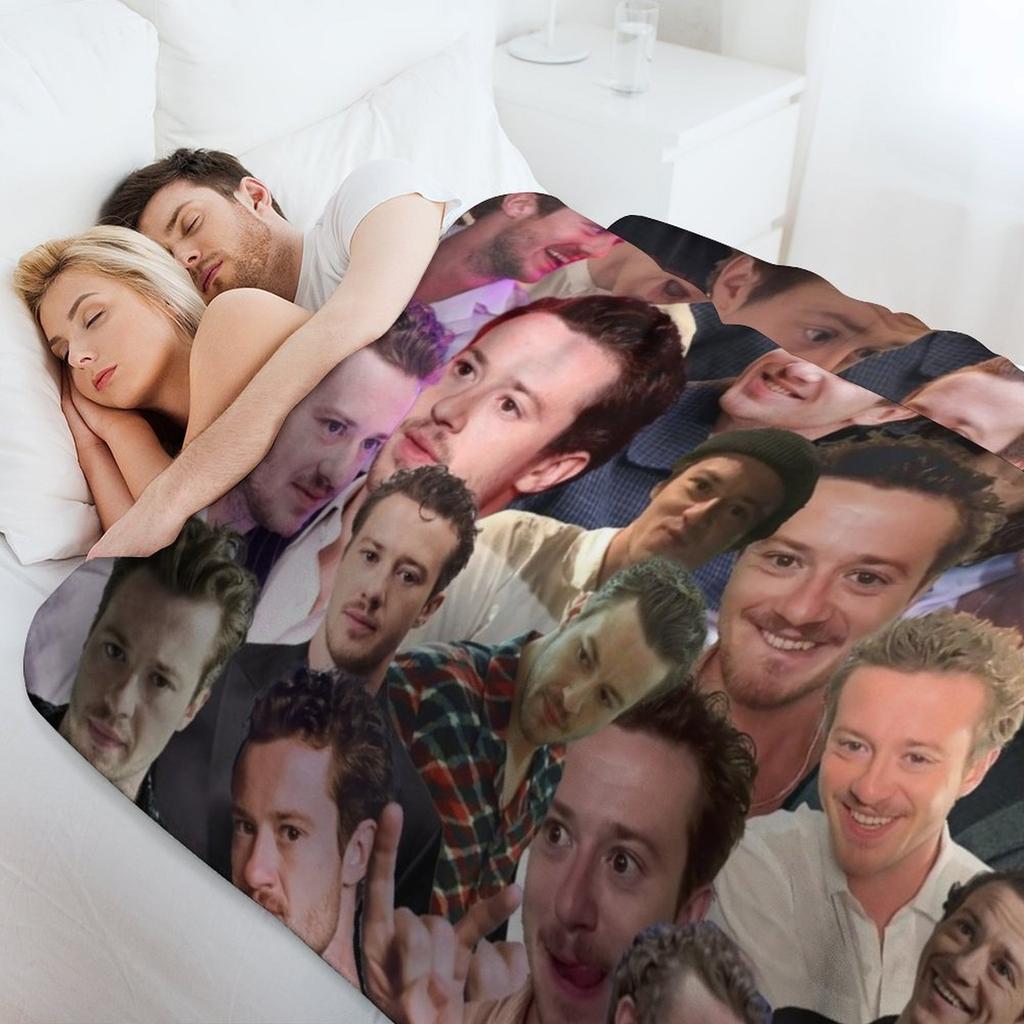 Joseph Quinn Photo Collage Throw Blanket Soft Home Decor Blanket for Couch Bedroom