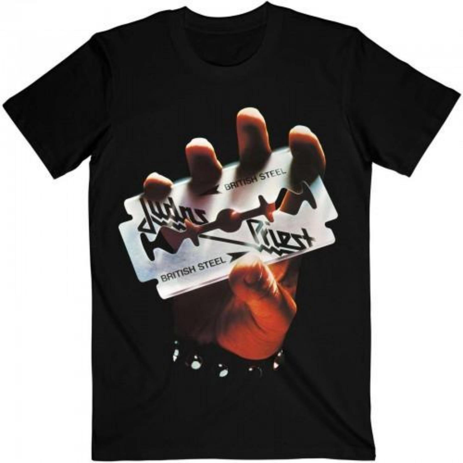 

Judas Priest Unisex Adult British Steel Cotton T-Shirt S разноцветный