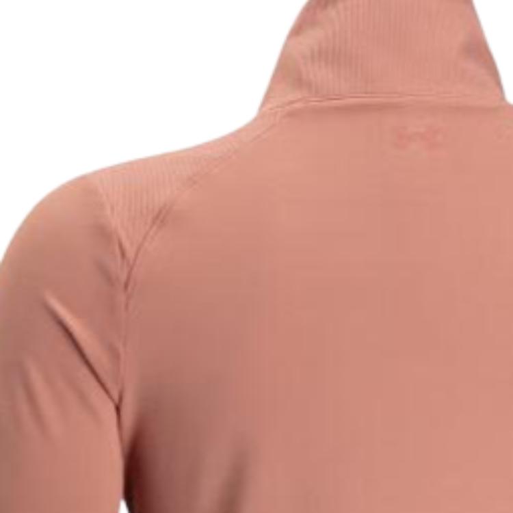 Under Armour Solid Color Stand Collar Zip Casual Long Sleeve Jacket Women jackets Pink 1379157-696