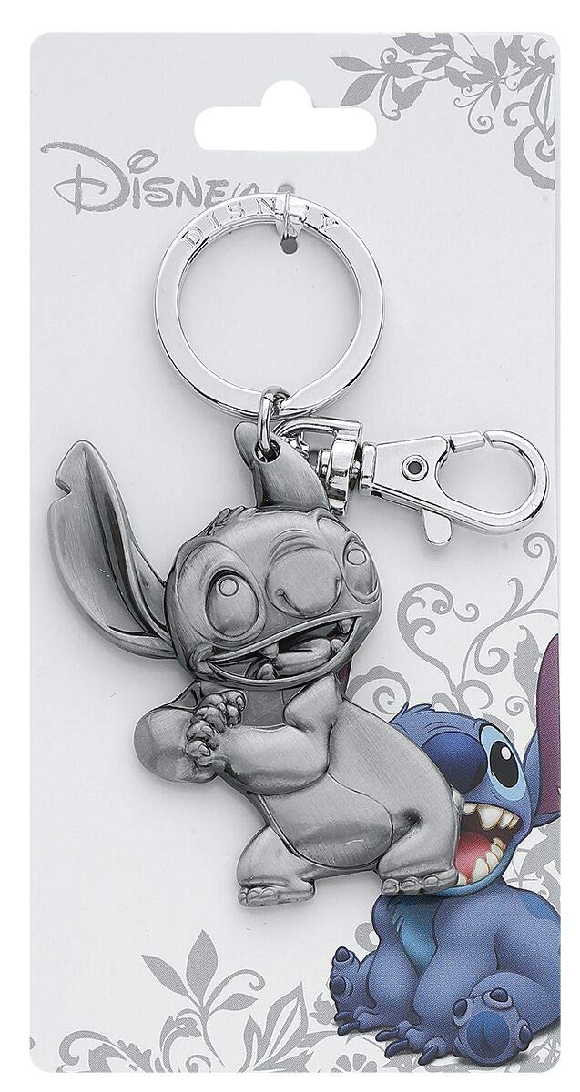 Disney Stitch Pewter Keyring (Keychain) [Used] Silver 3