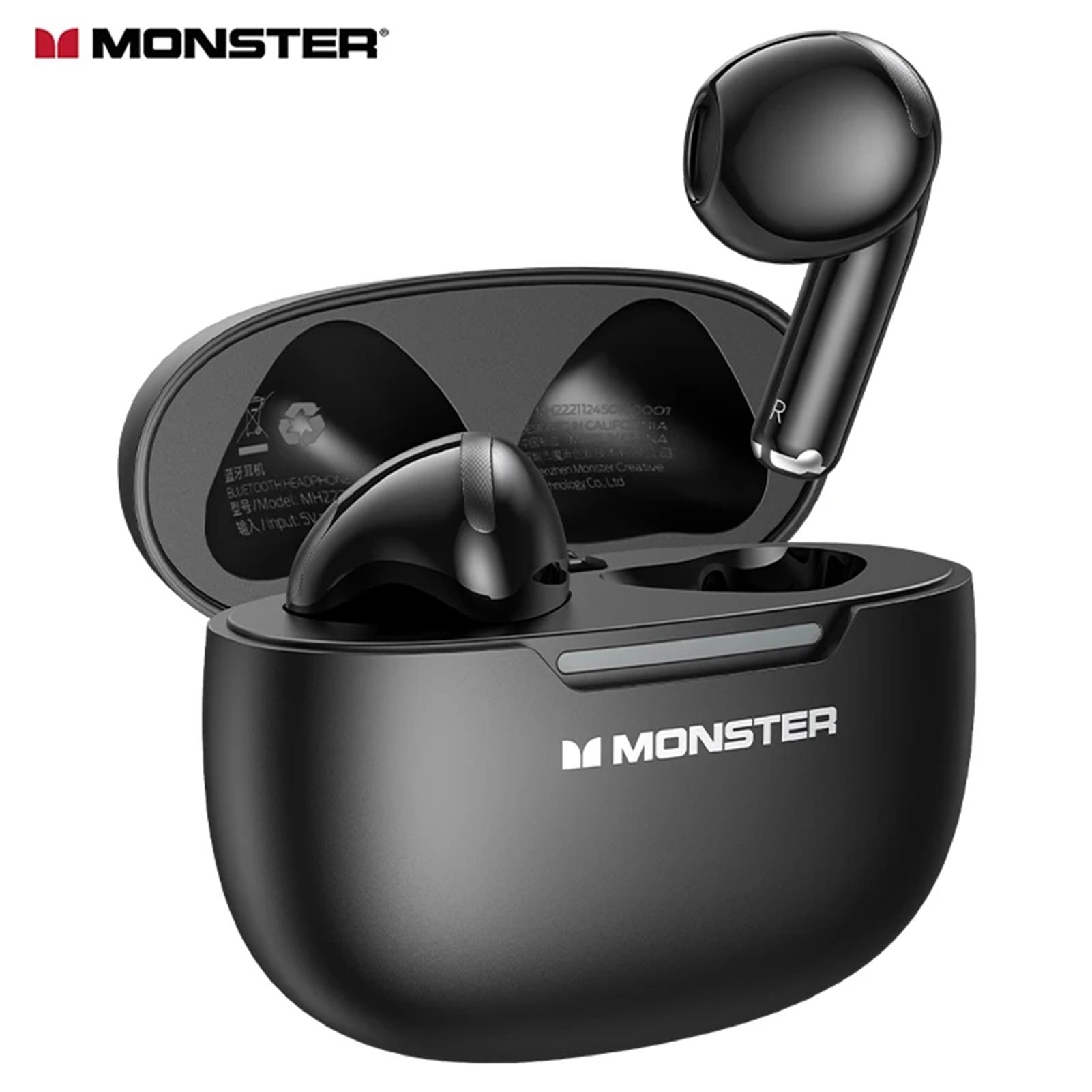 

Беспроводные наушники MONSTER NLite208 BT 5.4 InEar с шумоподавлением, спортивные наушники, прозрачные чёрный