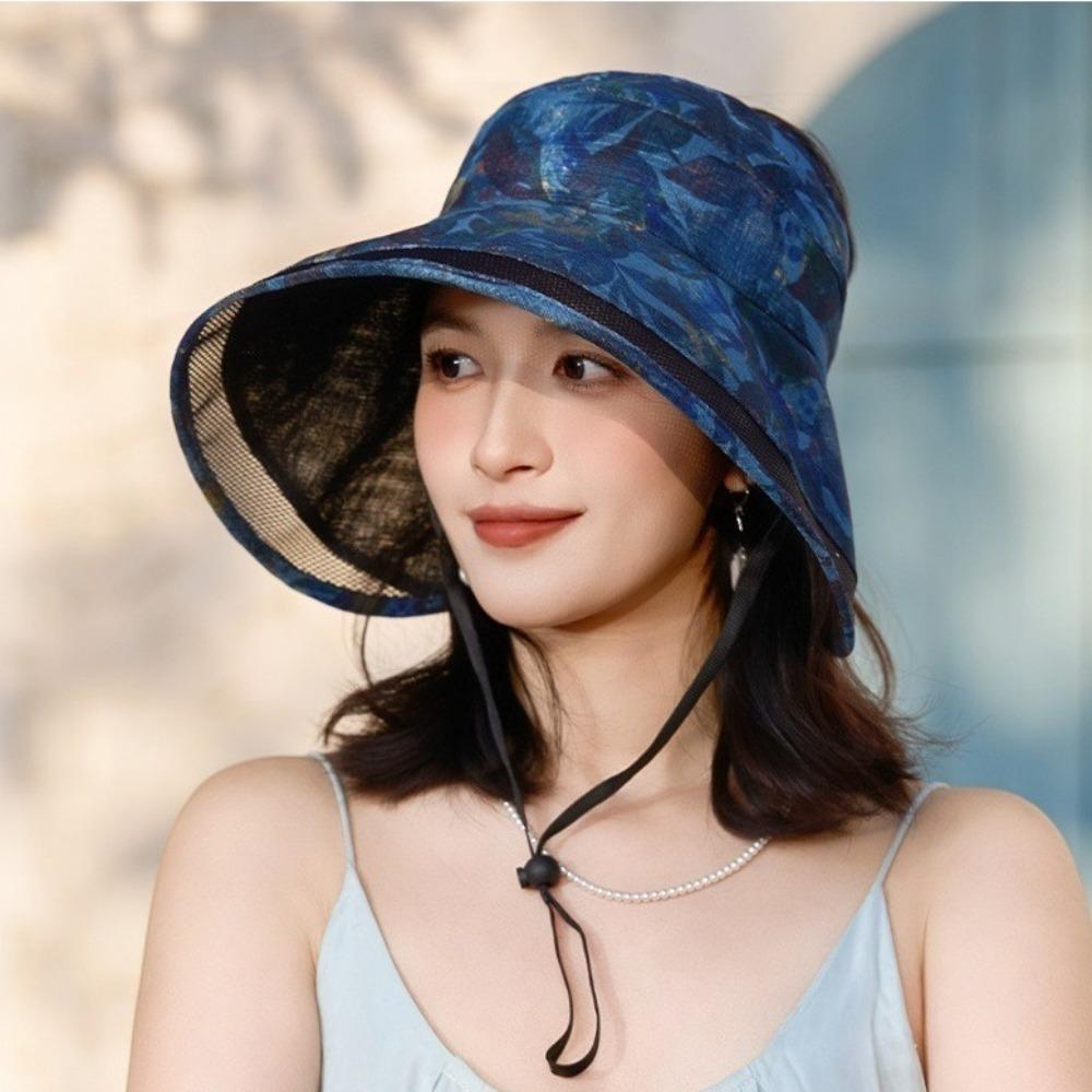 

Anti-Sun Baseball Cap Adjustable Fisherman Hat Fashion Beach Hat Gift темно-синього кольору