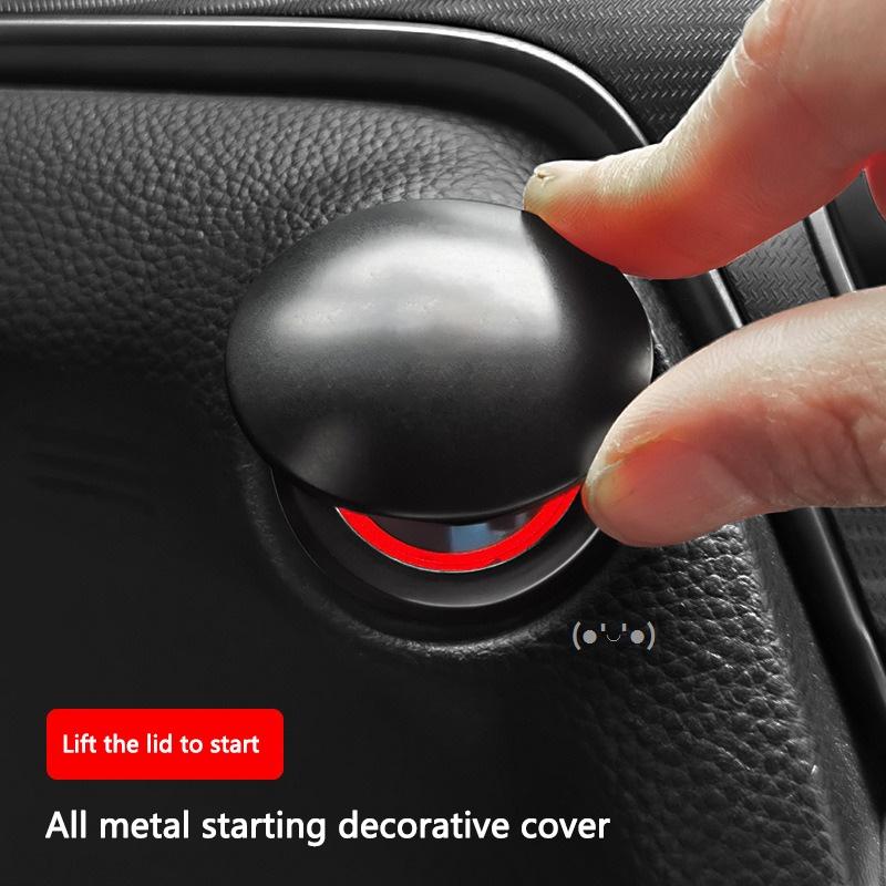 Car Start Button Cover For BMW X3 X5 X6 X7 E30 E38 E39 E46 E60 E92 E93 M3 One-Click Start Stop Button Switch Cover Car Sticker cybf04