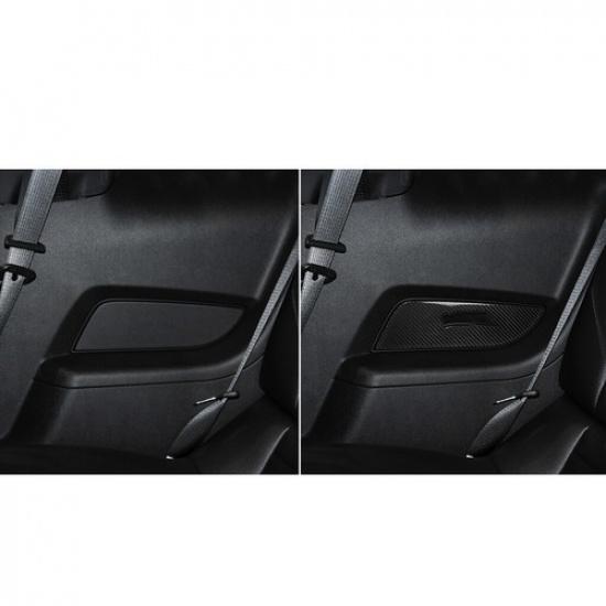 2*New Carbon Fiber Rear Door Panel Decorative Cover For Ford Mustang  2009-2013
