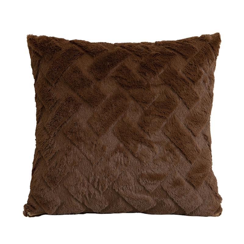 

Solid Color Geometric Diamond Embroidered Throw Pillowcase 43x43cm Cushion Cover