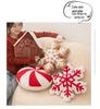Grenzüberschreitende Weihnachts-Schneehaus-Girlande: Schneeflocken-Bonbon Plüschkissen - Festliche Dekoration & Geschenkkissen.