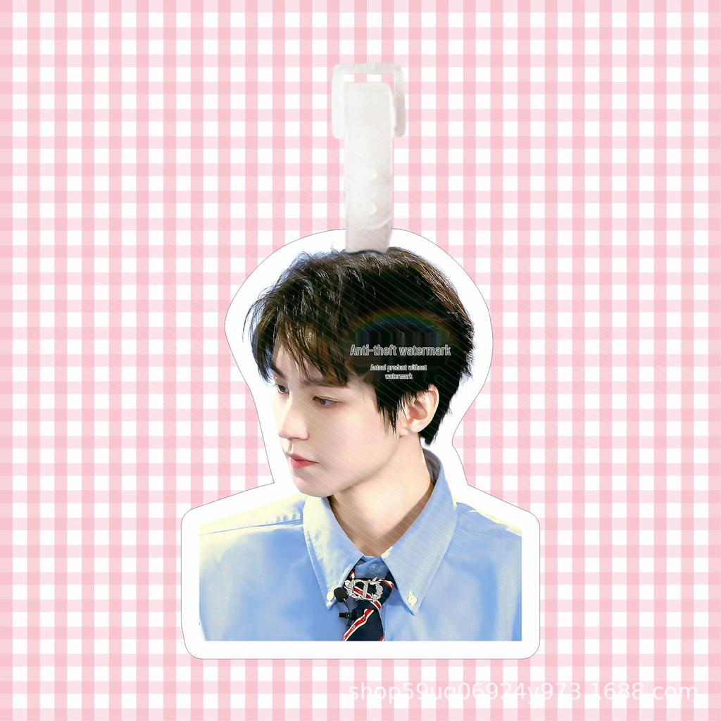 Wang Junkai Luggage Tag Backpack Pendant - Anti-Lost Key Chain and Travel Suitcase Ornament