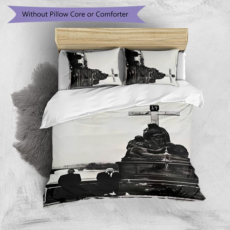 3pcs Depeches Band Mode pattern bedding set duvet cover set includes duvet cover &pillowcases, perfect all season bedroom decoration & gift