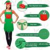 2pcs, Decorative Apron, Christmas Apron And Hat Set For Women, Christmas Elf Hat, Xmas Santa Kitchen Apron Ornament