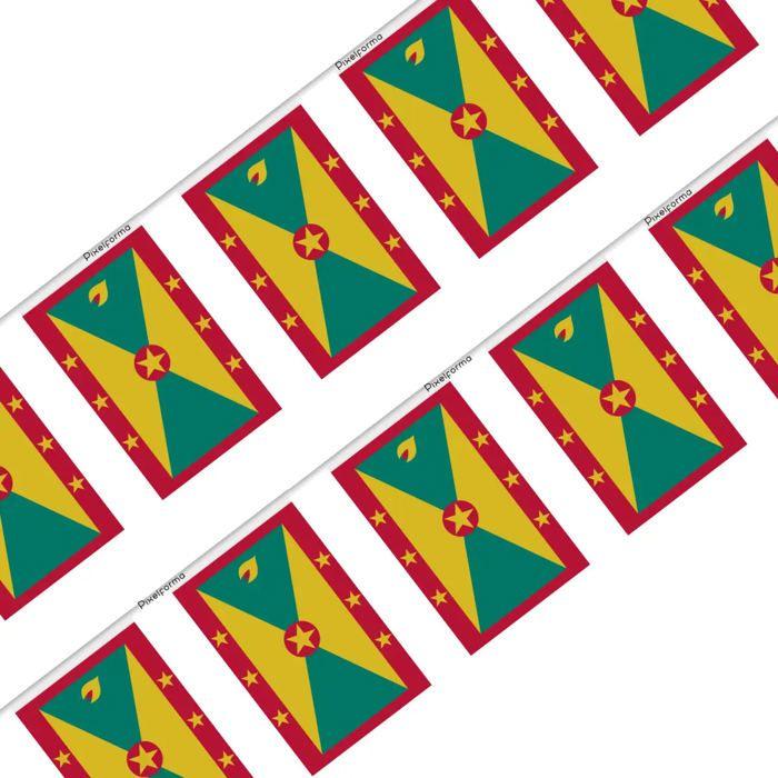 Guirlande Drapeau Grenade 20 Pièces 14 X 21 Cm
