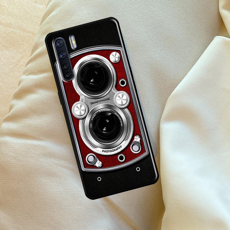 Retro Nostalgia Camera Case For Oppo A98 A78 A18 A38 A58 A5 A6 Pro A54 A74 A94 A17 A57 A80 A60 A40 A96 A76 A16 A15