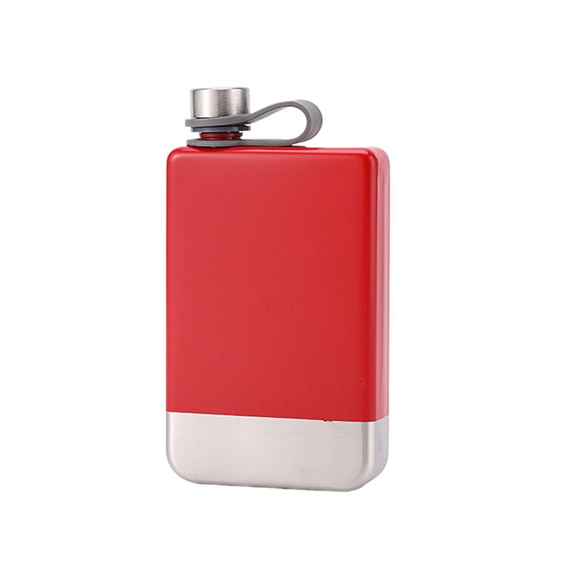 9oz Premium Tragbare Weinflasche Edelstahl Flachmann Kreative Flache Outdoor Spirituosenflasche Auslaufsicher Whiskey Flachmann