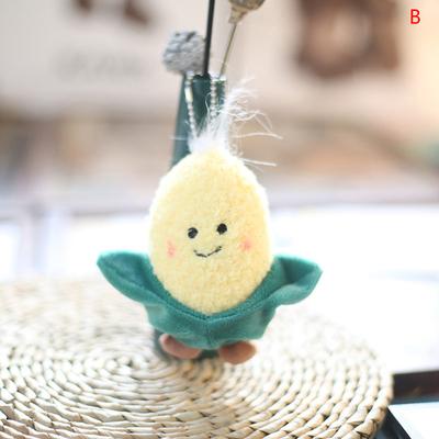 Vegetable Plush Toy Cabbage Broccoli Pendant Stuffed Doll Keychain Car Bag Decor