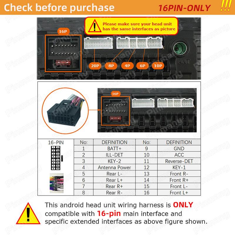Car Radio Cable android head unit 16-pin Power Wiring Harness Adapter CAN Bus Decoder GMC16 for Chevrolet Captiva 2009~2017