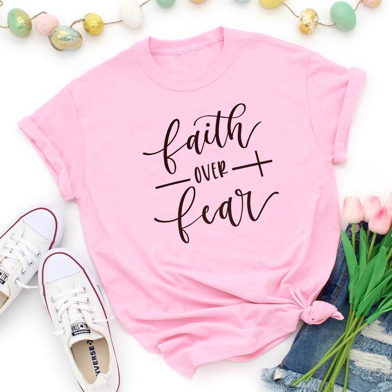 Faith Over Fear Unisex Streetwear T-Shirt - European & American Style