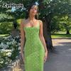 Fashion Women's Summer New Style Sexy Slim Fit Strappy Printed Backless Dress for Women