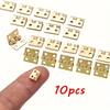 10 Pcs Mini Small Metal Hinge for 1/12 House Miniature Cabinet Furniture
