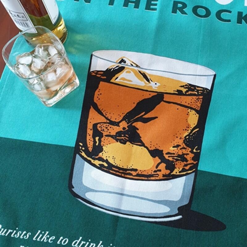 Bourbon Cocktail Cotton Tea Towel (UK) Cotton Towel-Bourbon