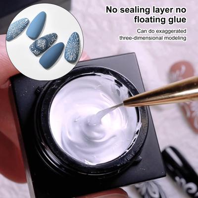 Safe Nail Painting Gel 3D Effect Easy To Apply Manicure Embossed Polish