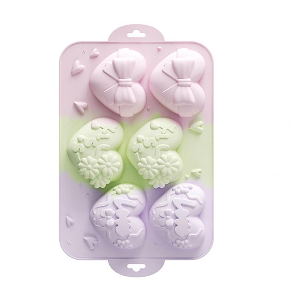 

Silicone Chocolate Mold Heart Shape Chocolate Mold Silicone Food Grade Non-stick Cake Mold Dishwasher Silicone Molds світло-фіолетового кольору