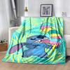 1pc Stitch Printing Blanket - Soft, All-Season Throw for Office Blanket,Personalized Gift with Adorable Cartoon Design
