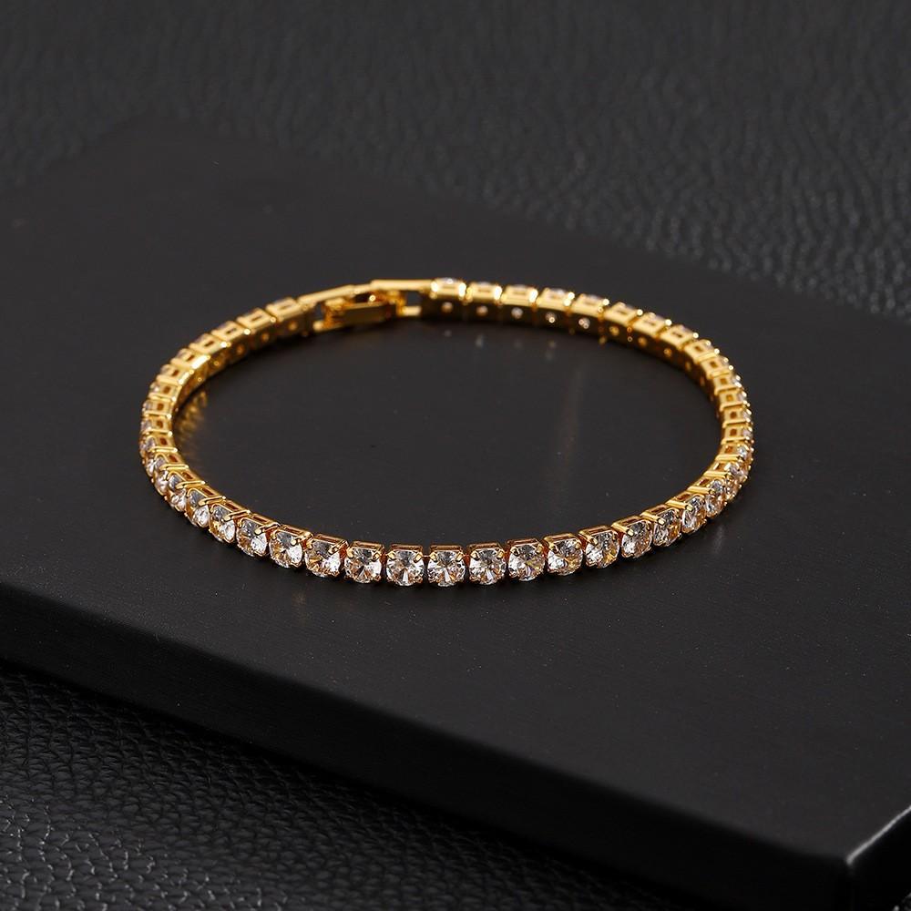 Hot Selling Zircon Tennis Chain Single Row Claw Chain Bracelet Necklace Personalized Street Hip-hop Cuban Men s and Women s Necklace