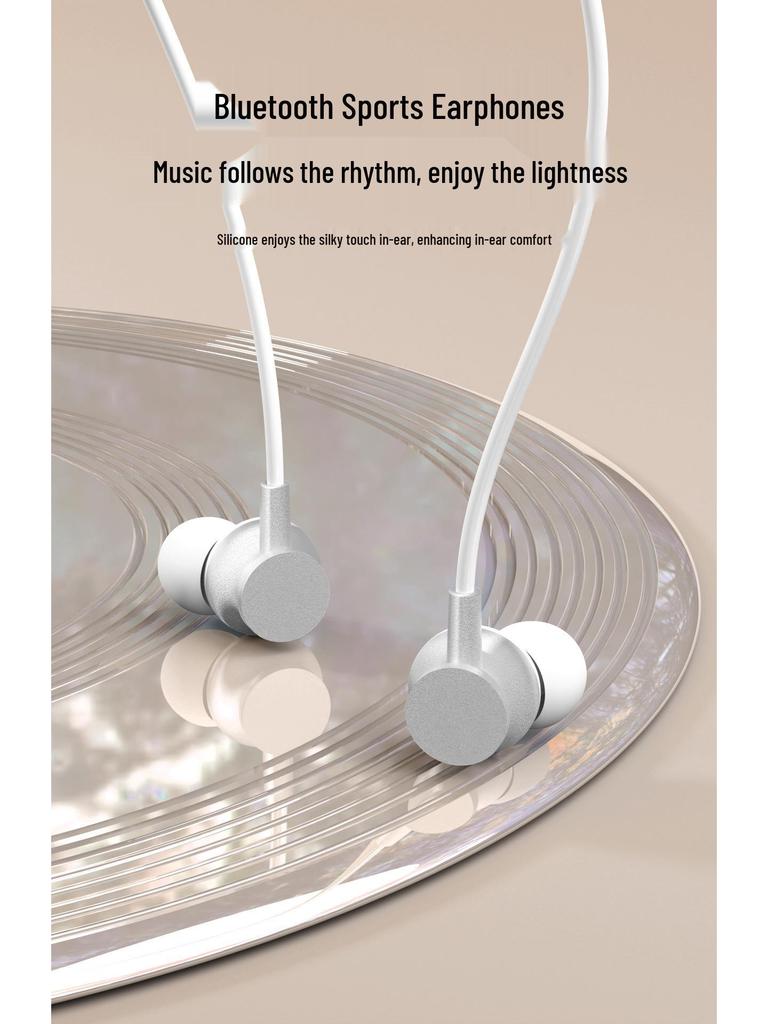Bluetooth Sports Earphones with Digital Display, Neckband, Long Battery Life, Noise Reduction, Card Slot, and Superior Sound