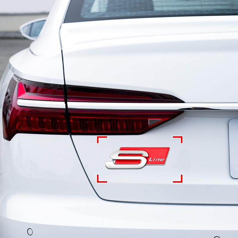 1pcs 3D Metal Emblem Car Decal Badge Auto Logo for Audi RS A3 A4 A6 A5 Q5 A1 Q7 Q3 Q2 Q8 A7 A8 TT S
